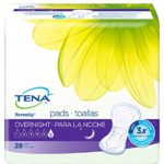 TENA Incontinence Pads for Women, Overnight, 28 Count (Pack of 3)
